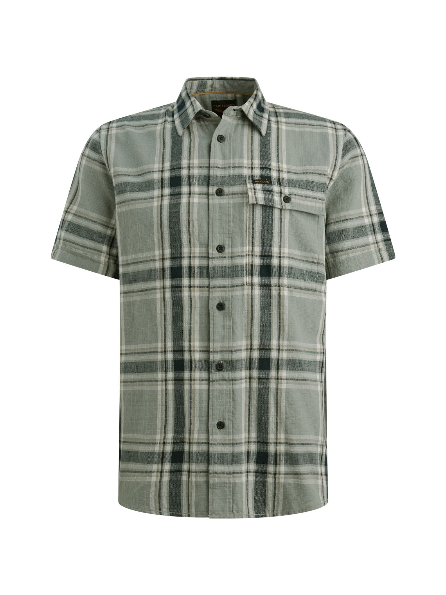 Pme Legend Korte Mouwen Overhemd PSIS2604215 - 6123 Iceberg Green