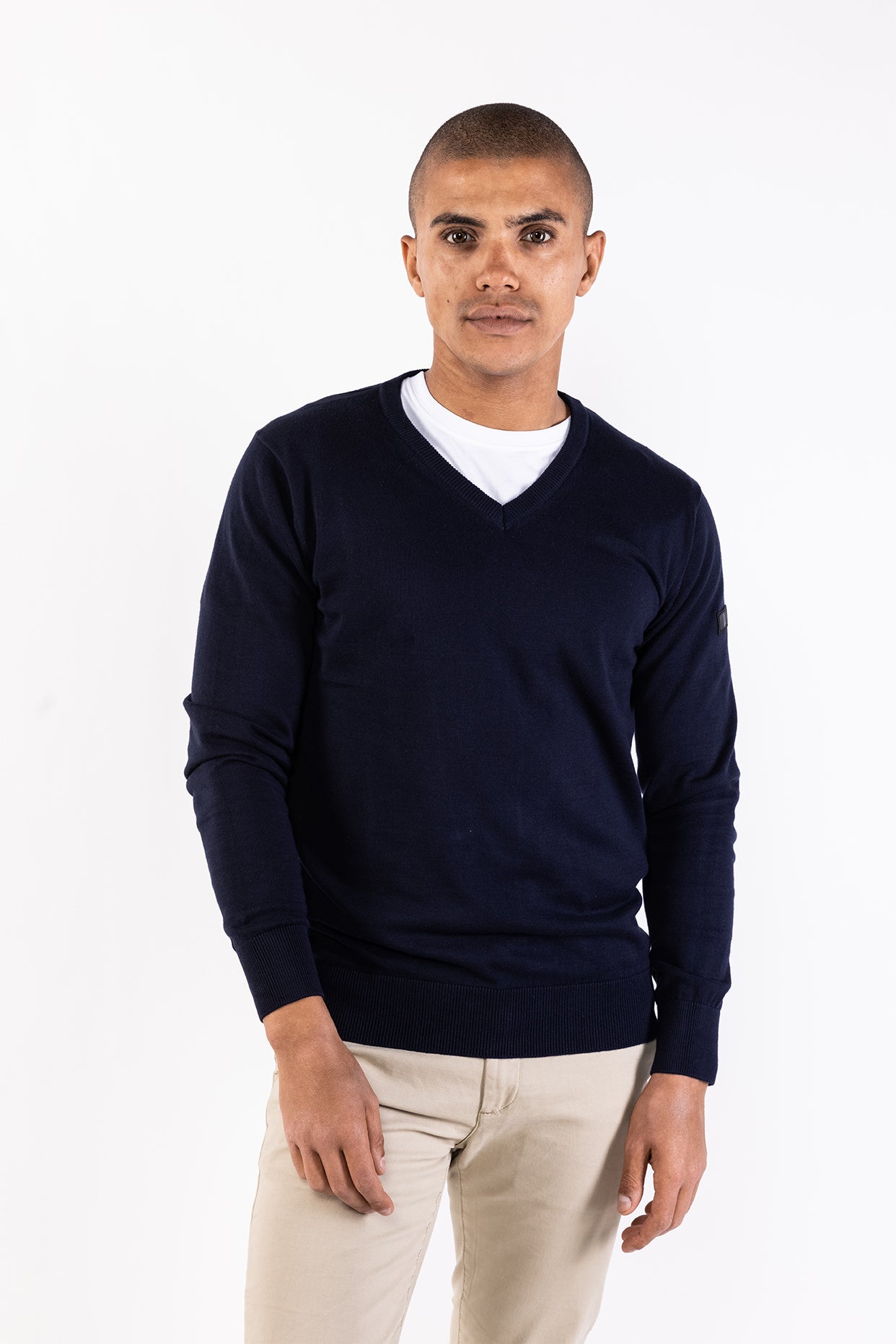 Presly & Sun V-hals Trui Pullover PS-Al Knitted - Navy