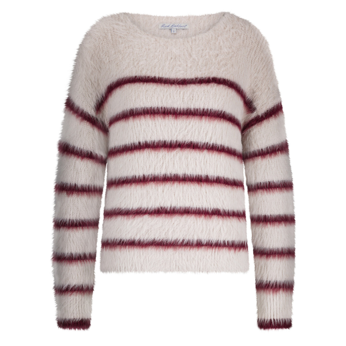 Red Button Fluffy Trui SRB4616 - 447 Cream/Ruby
