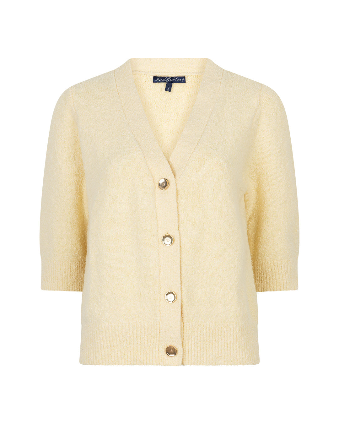 Red button Vest Popcorn SRB4882 - 610 Butter Yellow