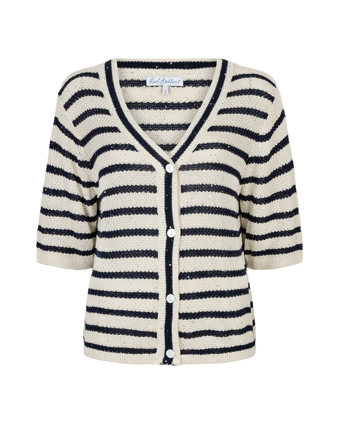 Red button Vest SRB4957 - 616 Pearl/Dark Blue