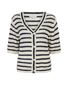Red button Vest SRB4957 - 616 Pearl/Dark Blue