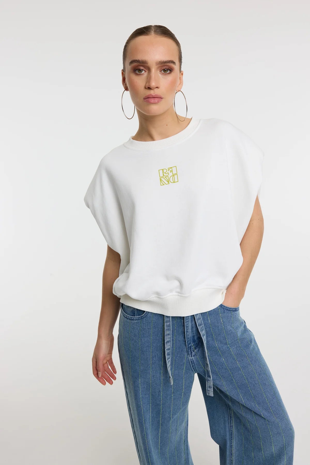 Refined Department Mouwloos Shirt Jennely R2603823985 - 002 Off White