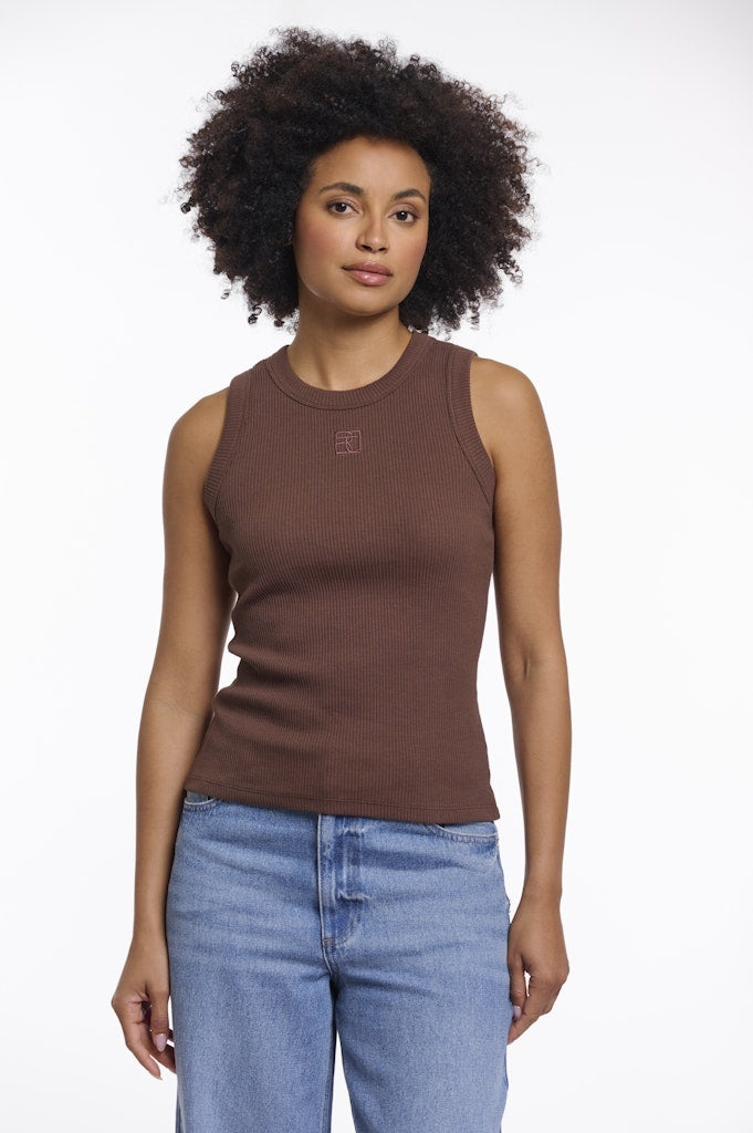 Rino & Pelle Tanktop Filipa 7002622 - 11045 Dark Bark