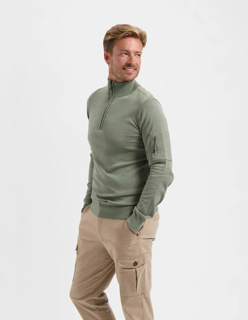 SAINT STEVE Half-Zip Trui 210160 - 60021 Leaf Green