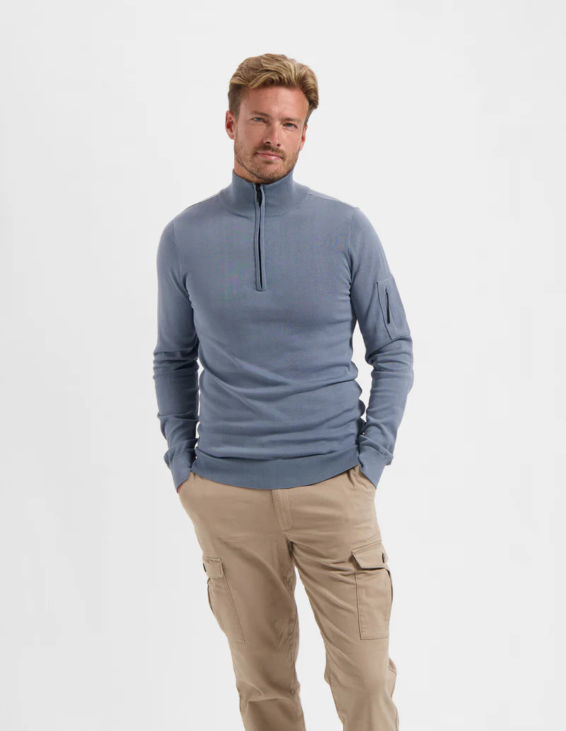 SAINT STEVE Half-Zip Trui 210160 - 70028 Iron Blue