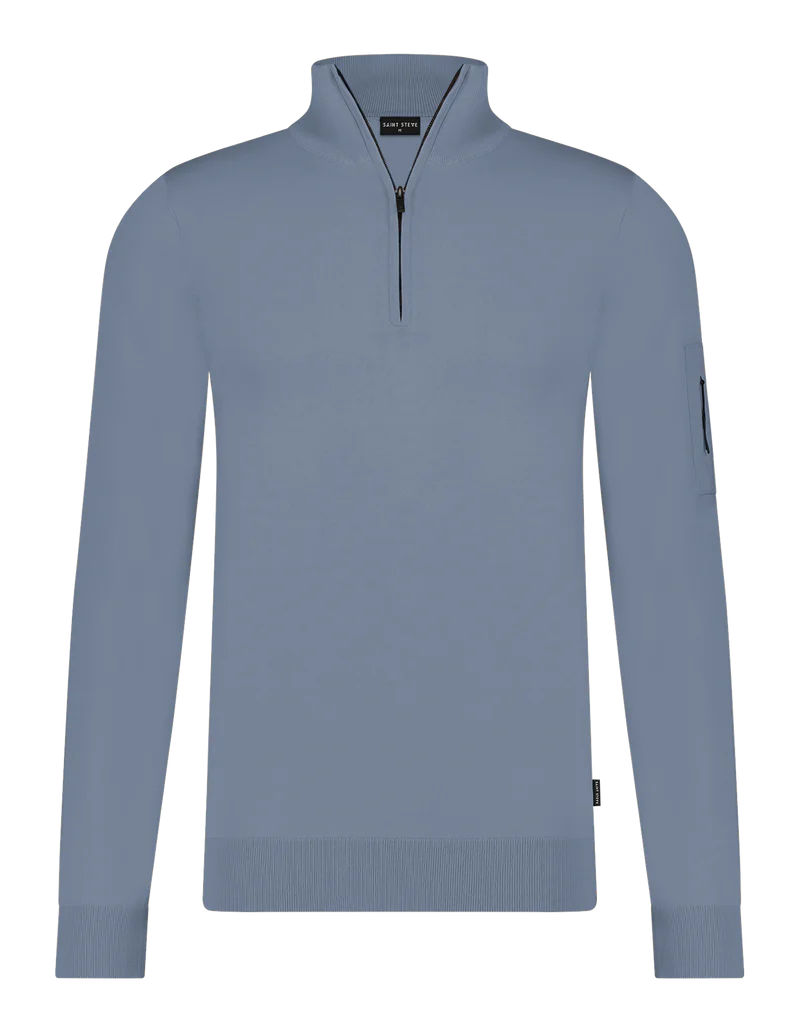 SAINT STEVE Half-Zip Trui 210160 - 70028 Iron Blue