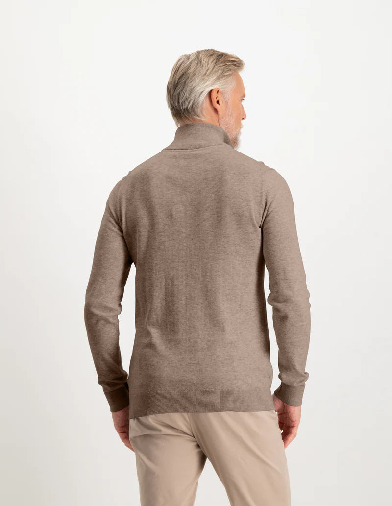 SAINT STEVE Trui Half Zip 19480 - Taupe Melange