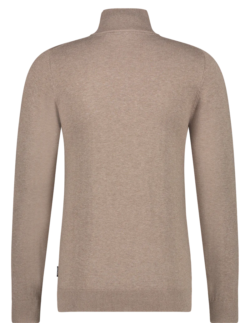 SAINT STEVE Trui Half Zip 19480 - Taupe Melange
