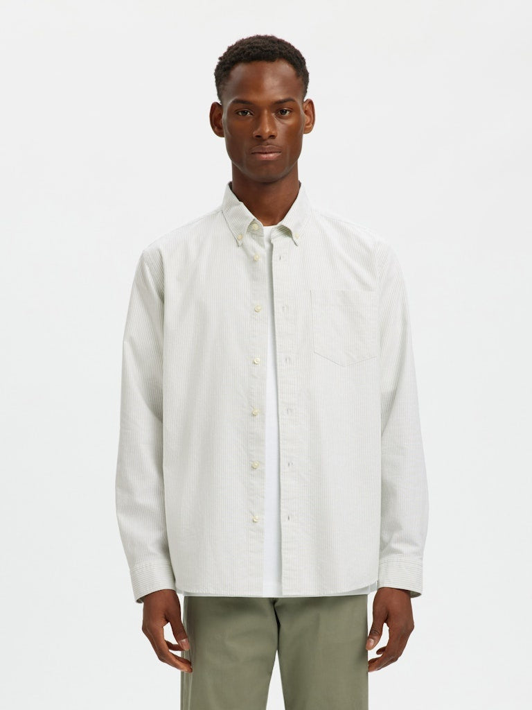 Bright White Stripes:Aqua Gray