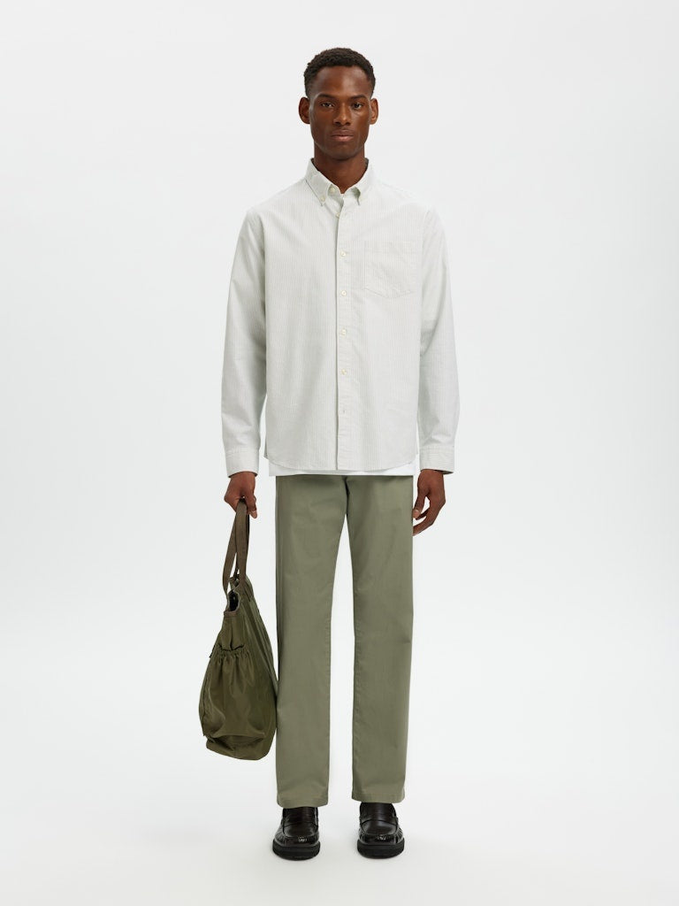 Bright White Stripes:Aqua Gray