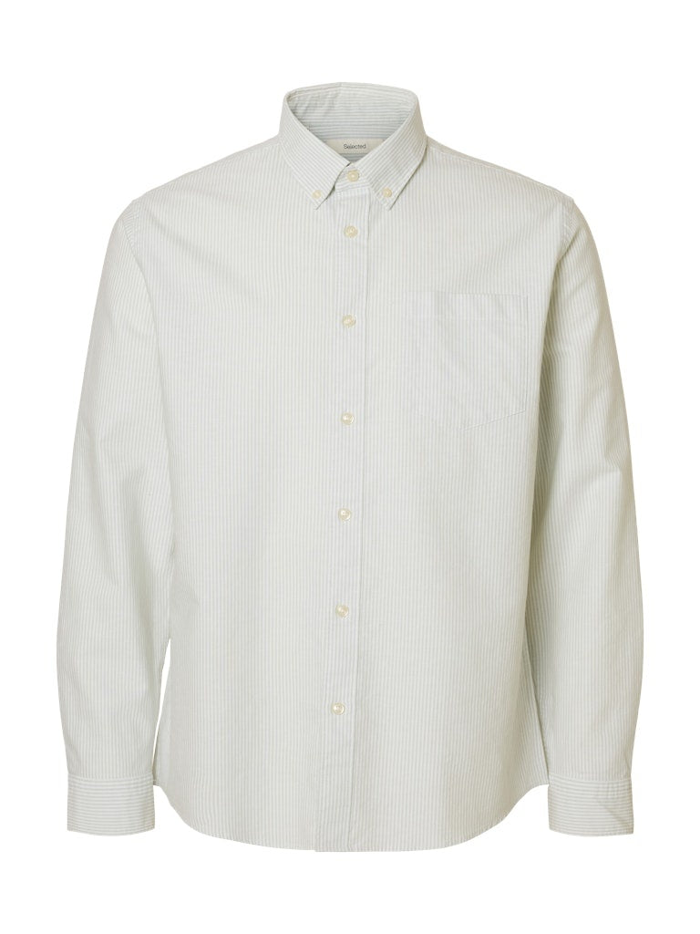 Bright White Stripes:Aqua Gray