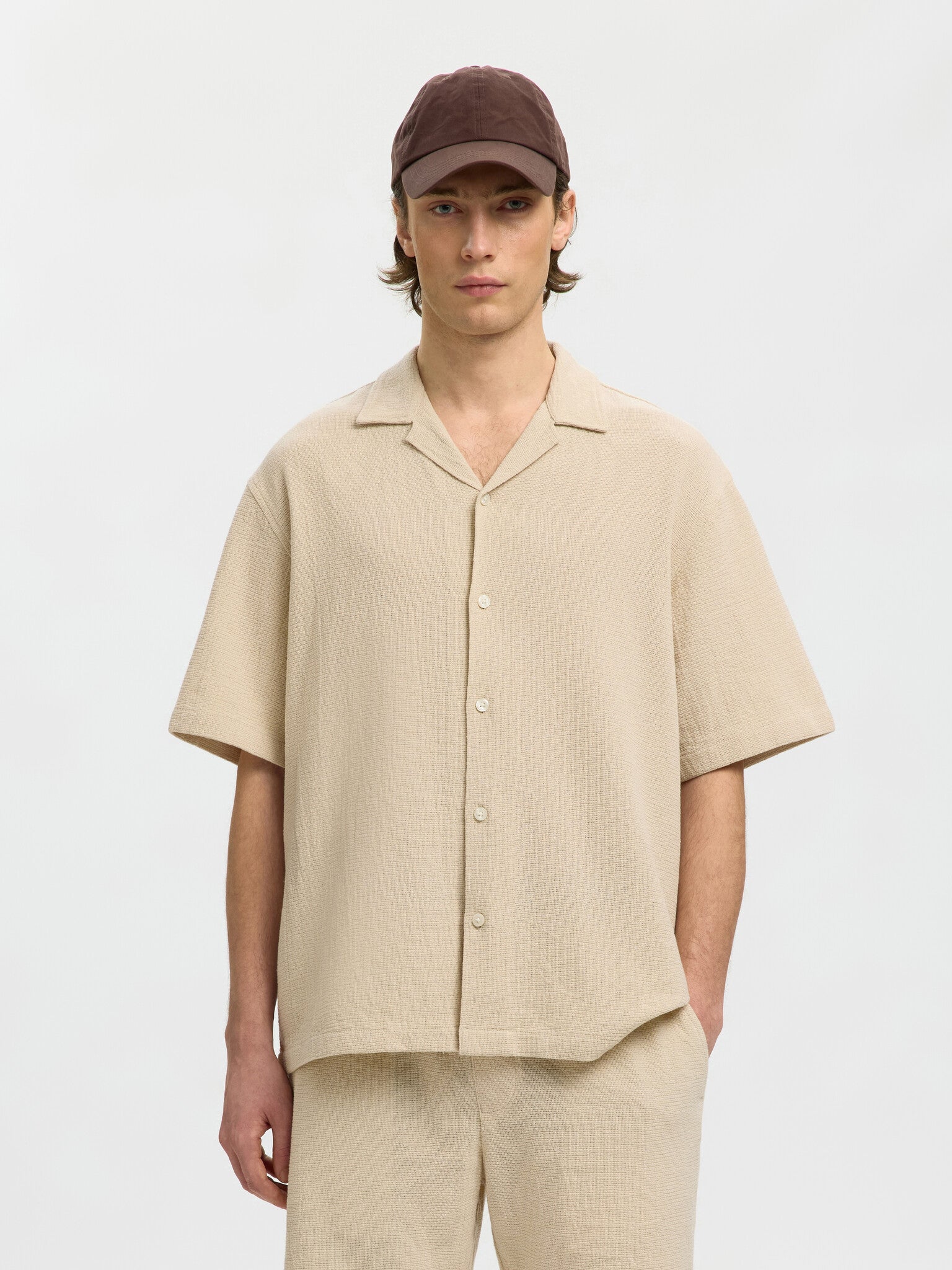 Selected T-Shirt 16101248 - Oatmeal