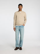 Selected Trui Half Zip 16074687  Oatmeal 