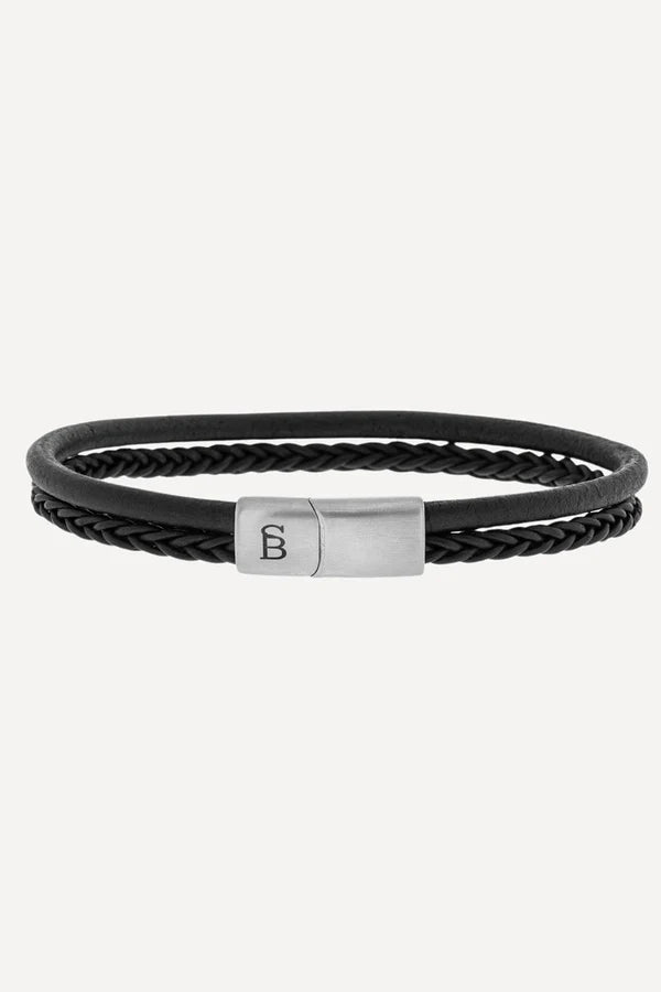 Steel & Barnett Leren Armband LBD/005 - Black