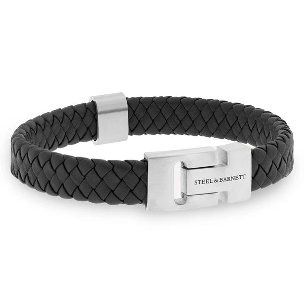 Steel & Barnett Leren Armband LBH/001 - Black