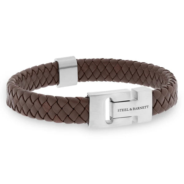 Steel & Barnett Leren Armband LBH/003 - Brown