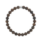 Steel & Barnett Ronde Edelsteen Armband SBB/011 - Matt Bronzite