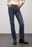 Street One Bootcut Jeans Style QR - Dark Indigo Washed - 17041 32