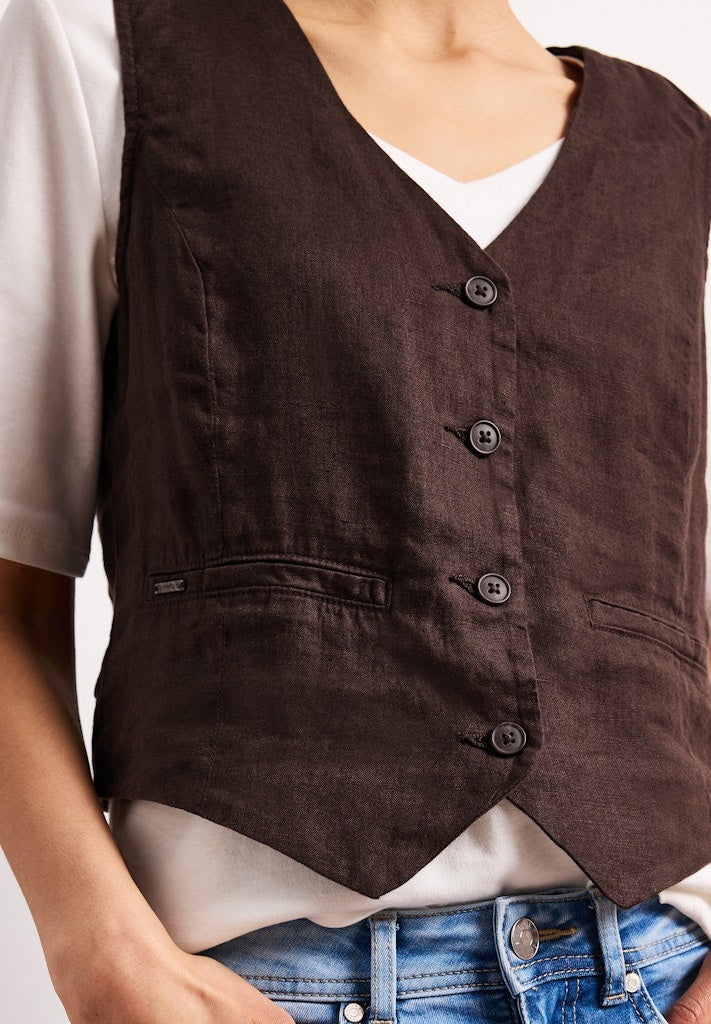 Street One Gilet 220304 - 17276 Espresso Brown