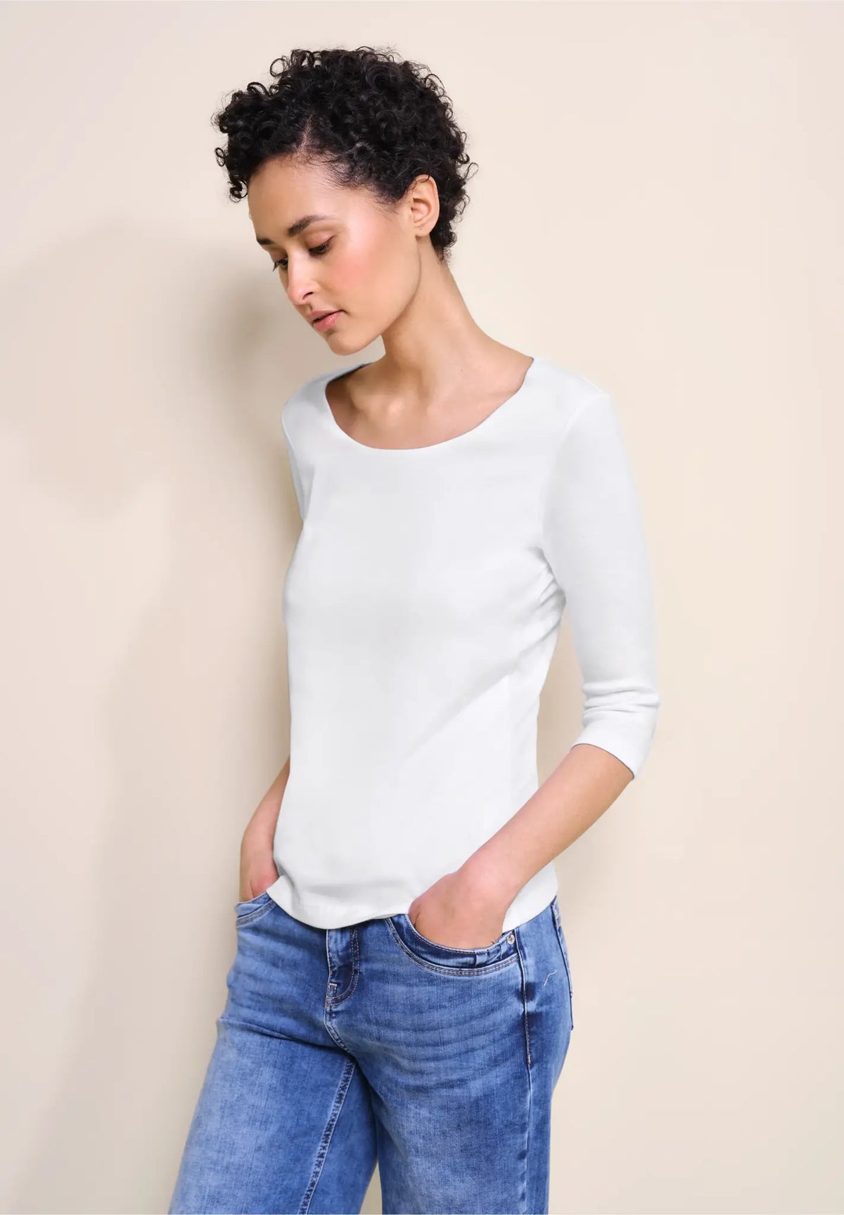 Street one Shirt in Effen Kleur - 10000