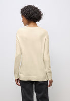 Street One Trui Rolled Edge Collar Sweater A303299 - Soft Beige 