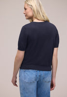 Street One Vest Korte Mouw 254127 - 17502 Shadowed Navy
