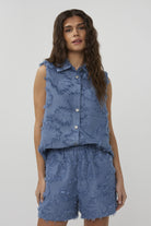 Studio Amaya Blouse Storm 262-ST14 - 400 Blue