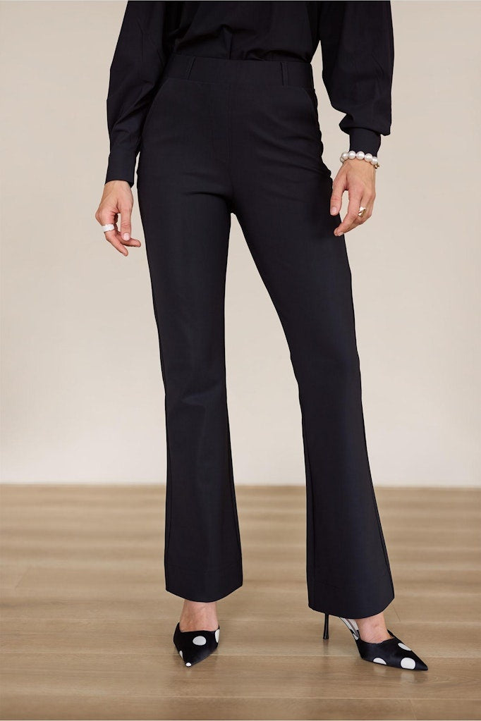 Studio Anneloes  Flair bonded trousers 94800 - 9000 Black