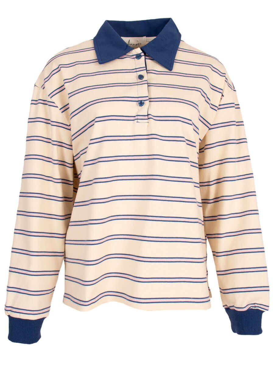 Trui A-9955- Blue Pink