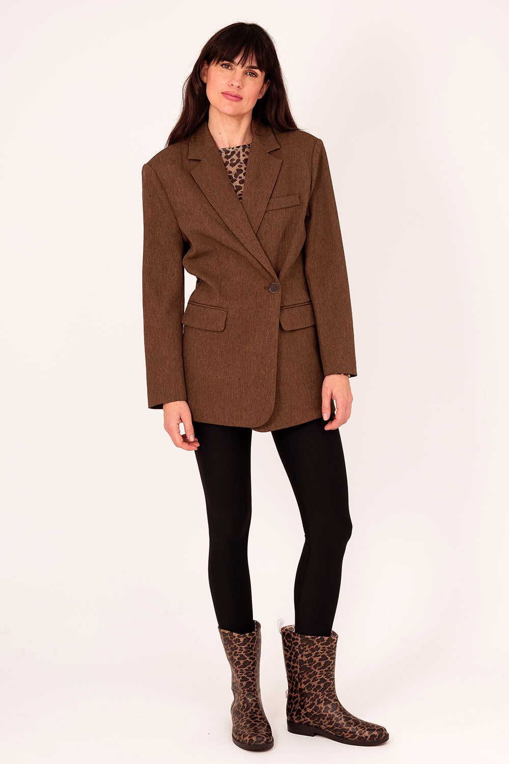 Turquoise By Daan  Blazer W25210 Mele Overlag - Bruin