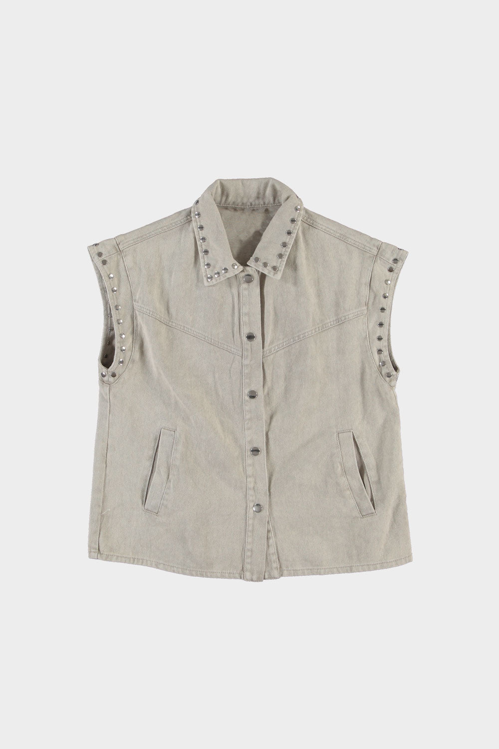 Turquoise by daan Denim Gilet J0903 - Beige
