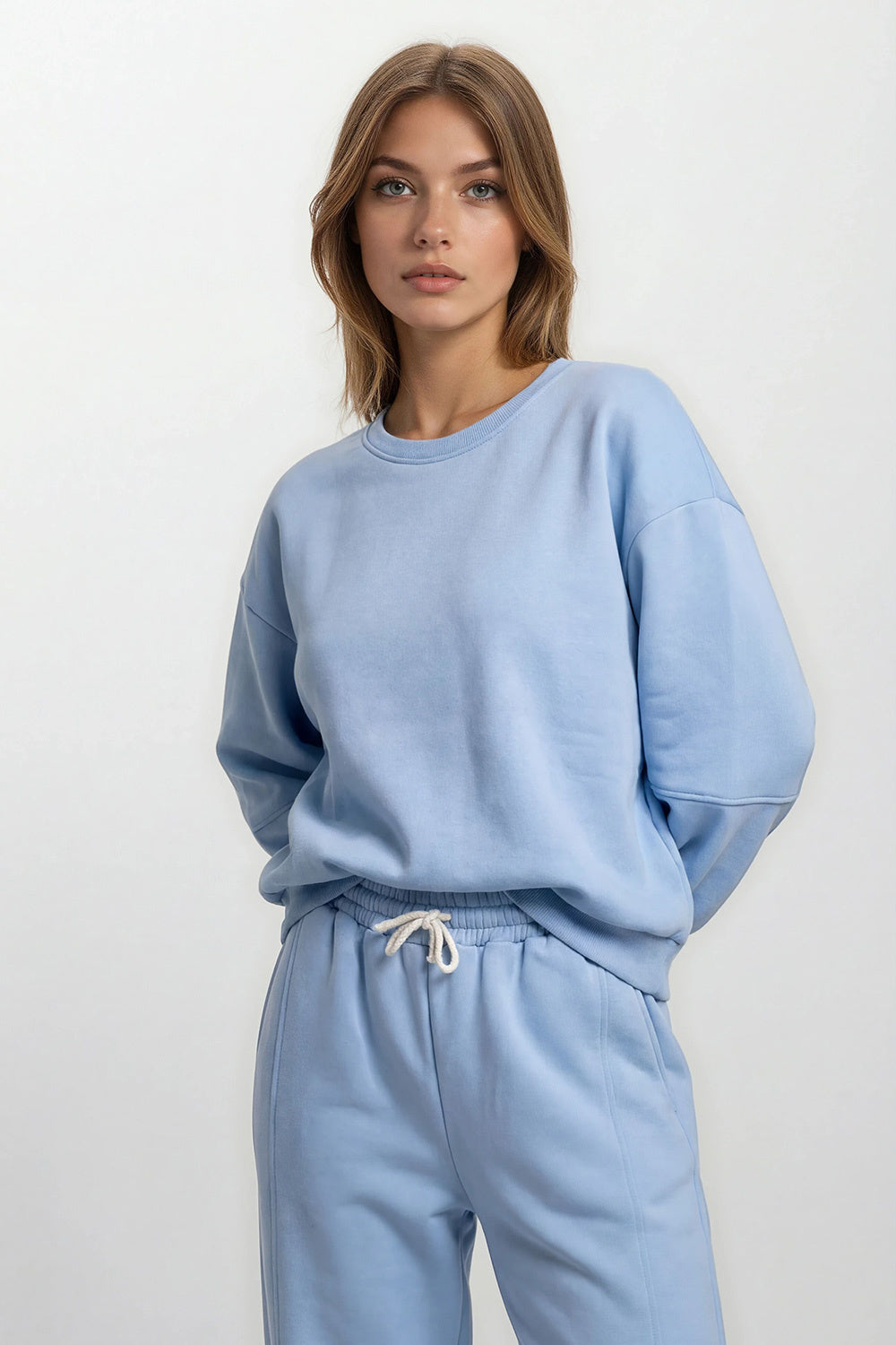 Turquoise By Daan Sweater Love Peace Repeat 93880  - Licht Blauw