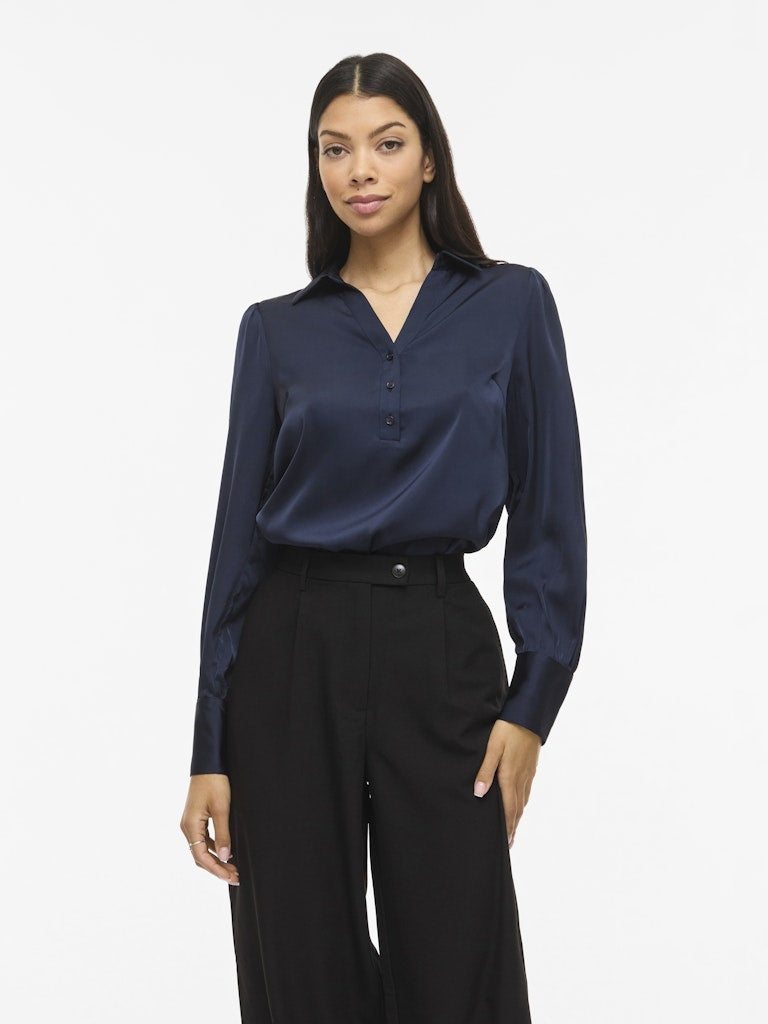 Vila Blouse VIENNA 14117549 - Navy Blazer
