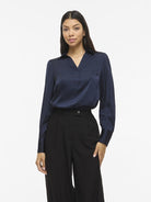 Vila Blouse VIENNA 14117549 - Navy Blazer