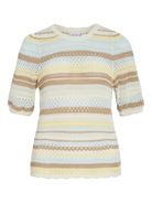 Vila Gestreept T-Shirt VIMINA 14114799 - Pastel Yellow
