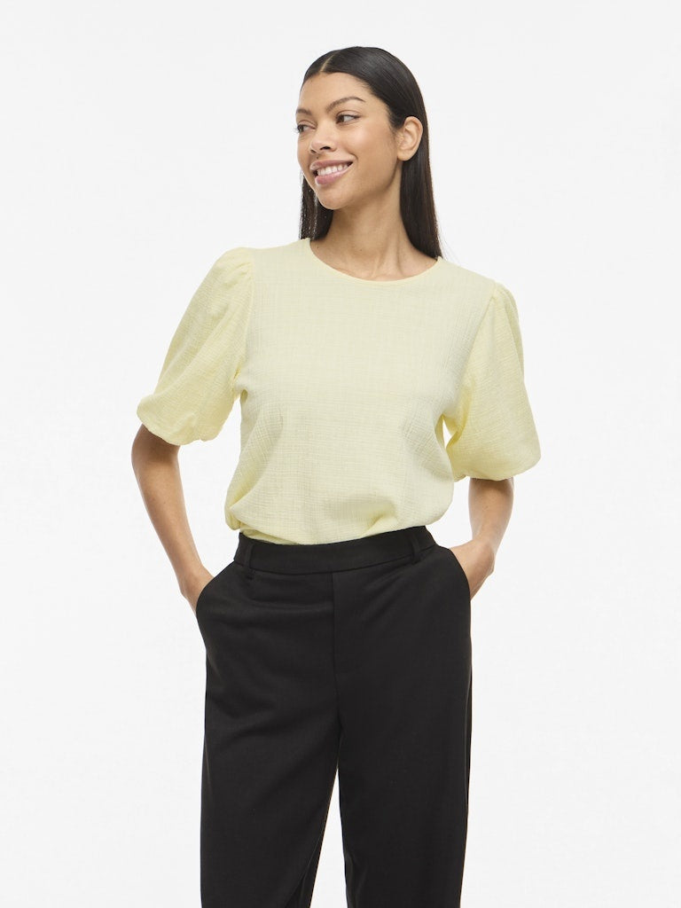 Vila Top VIMALORA 14113267 - Pastel Yellow
