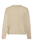 Vila Trui VIGINNY V-NECK GLITTER 14110464 - Frosted Almond