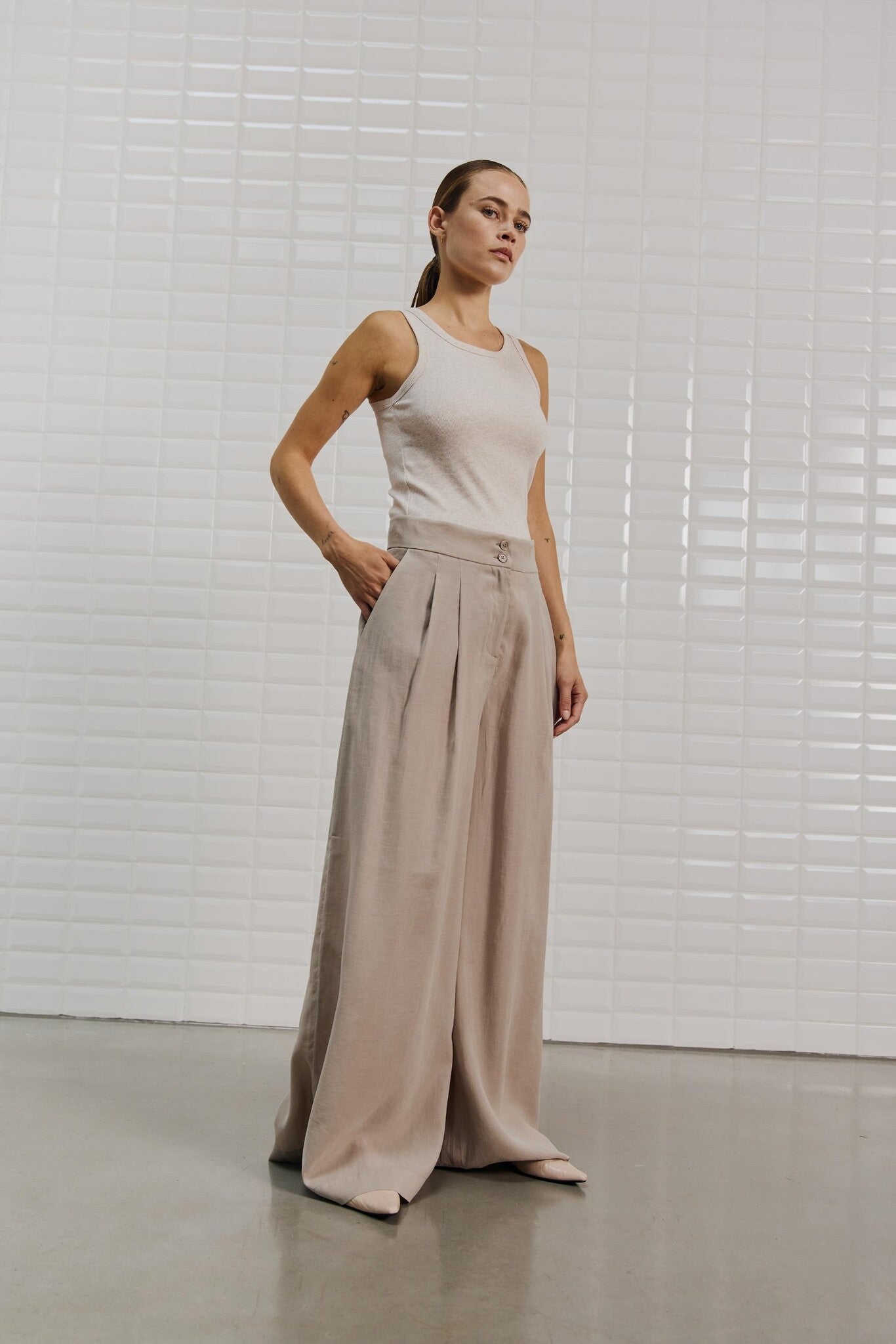 Withblack Broek 00001620 - Grey Sand