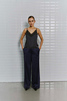 Withblack Satijnen Pantalon WBLDAGMAR 00001511 - Midnight Blue