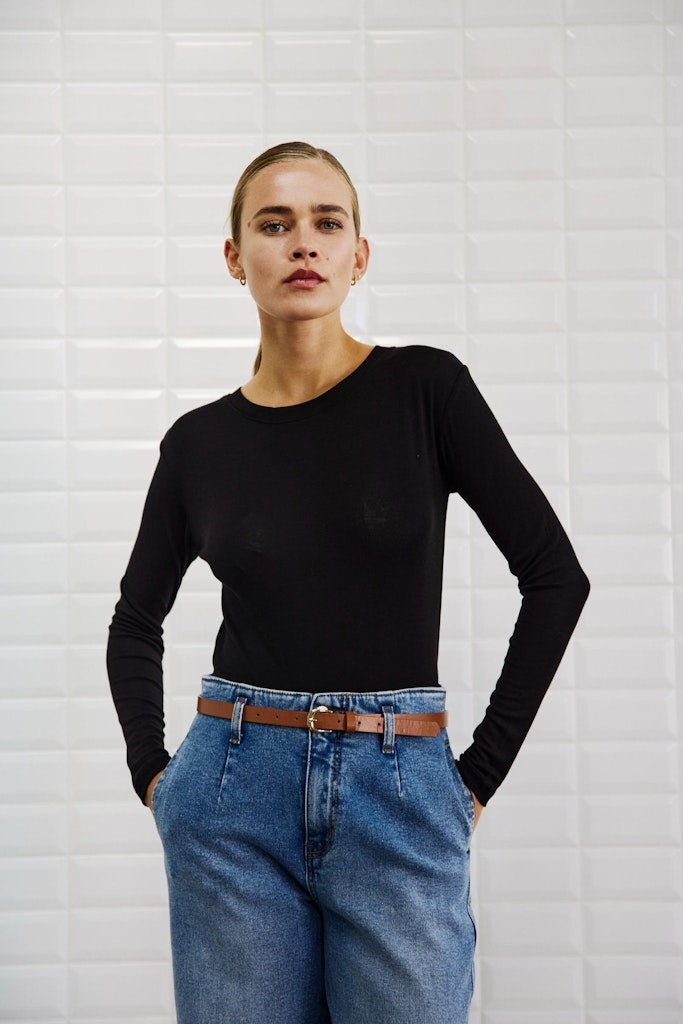 Withblack T-Shirt Lange Mouw WBLLOLA 00000571 - Black