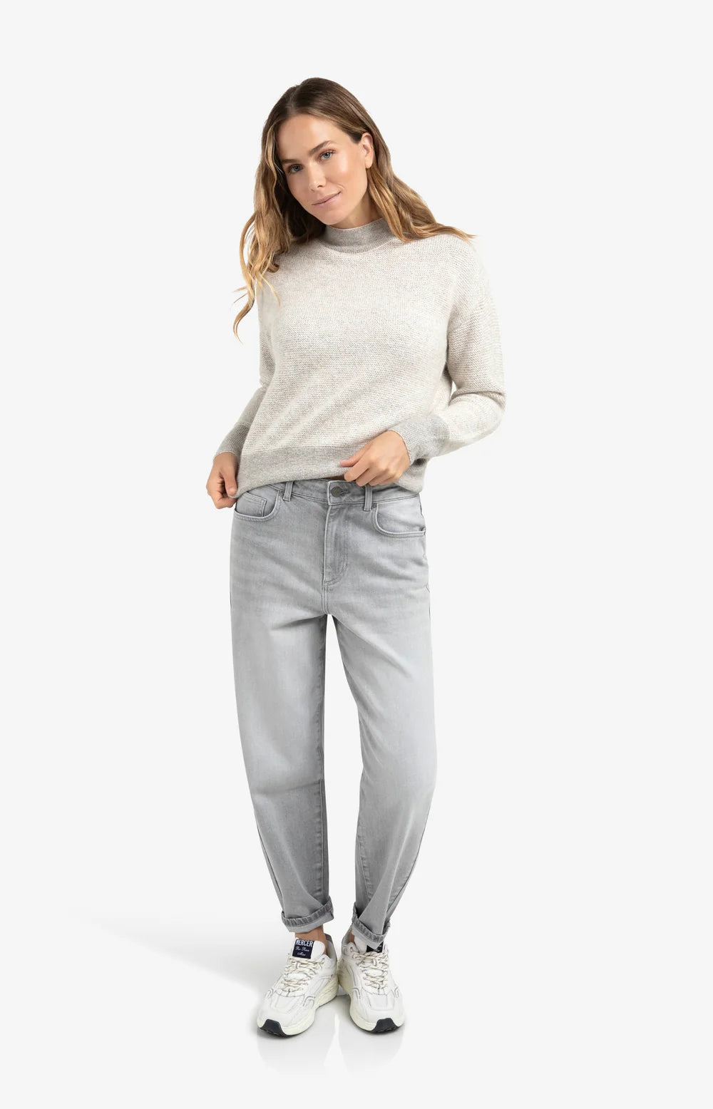 YAYA Barrel Jeans 01311125510 - Light Grey Denim