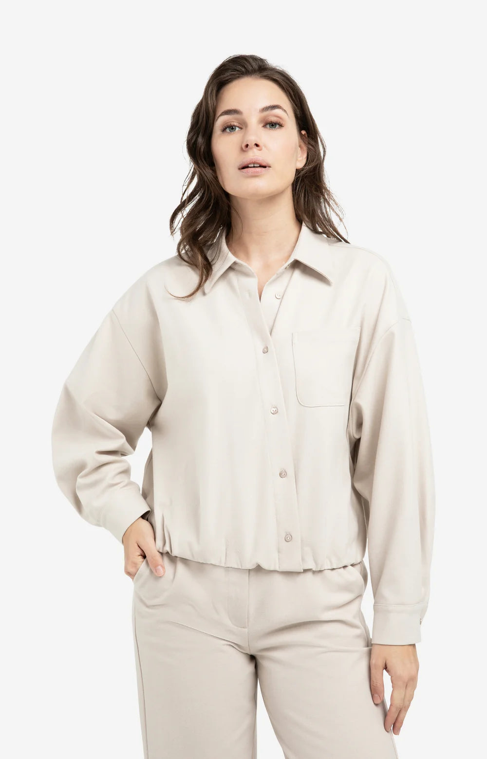 Yaya Blouse 01-201200-601 - 990402 - Heather Grey Melange