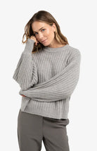 YAYA Geribde trui  01-000538-510 - 99032  Taupe Grey