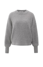 YAYA Geribde trui  01-000538-510 - 99032  Taupe Grey