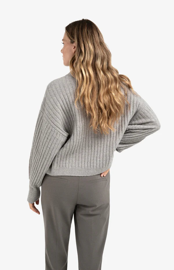 YAYA Geribde trui  01-000538-510 - 99032  Taupe Grey