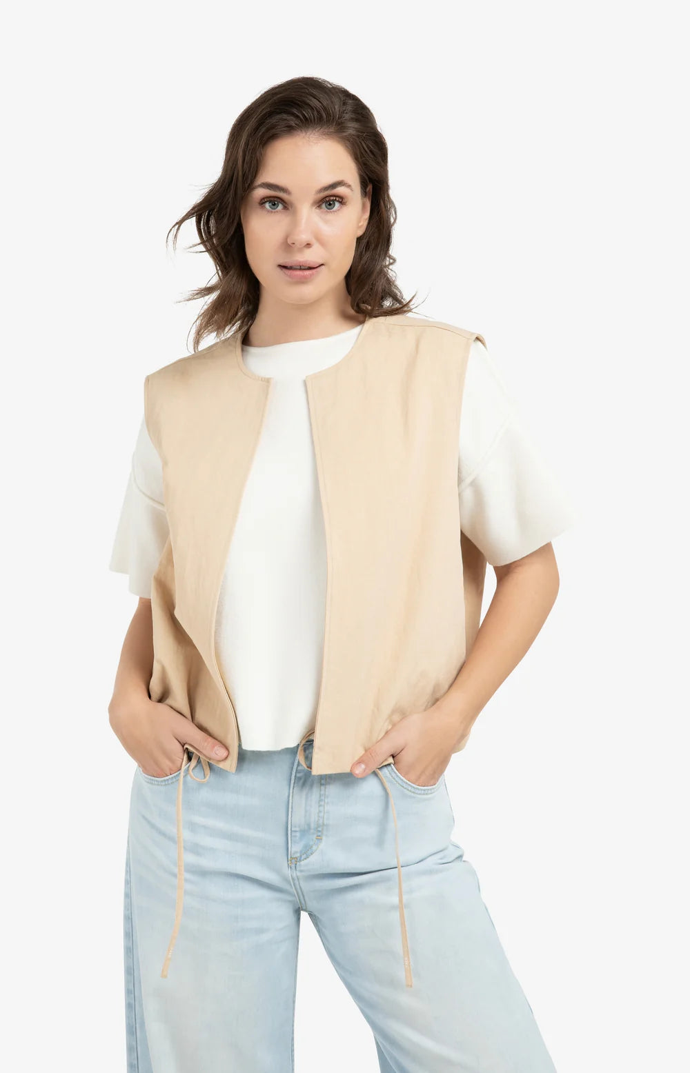 Yaya Gilet 02-021007-603 - Desert Beige