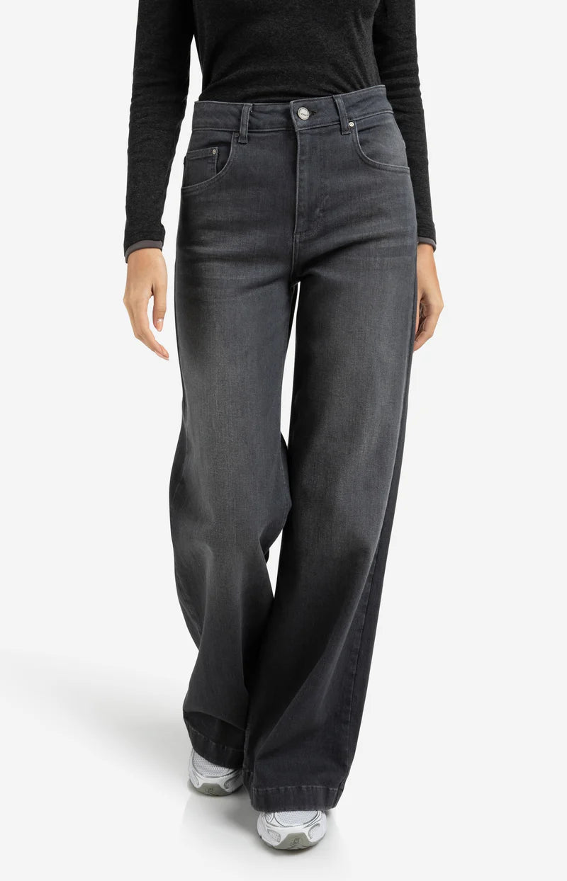 YAYA High Waist Wide Leg Jeans 01-311109-509 - 01113 Grey Denim