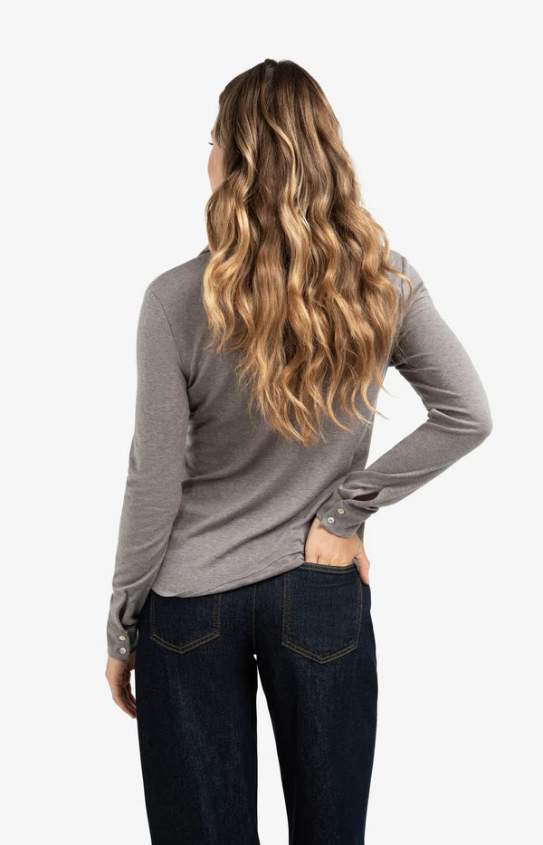 YAYA Jersey Blouse 01-209109-510 - 990322 Taupe Grey Melange
