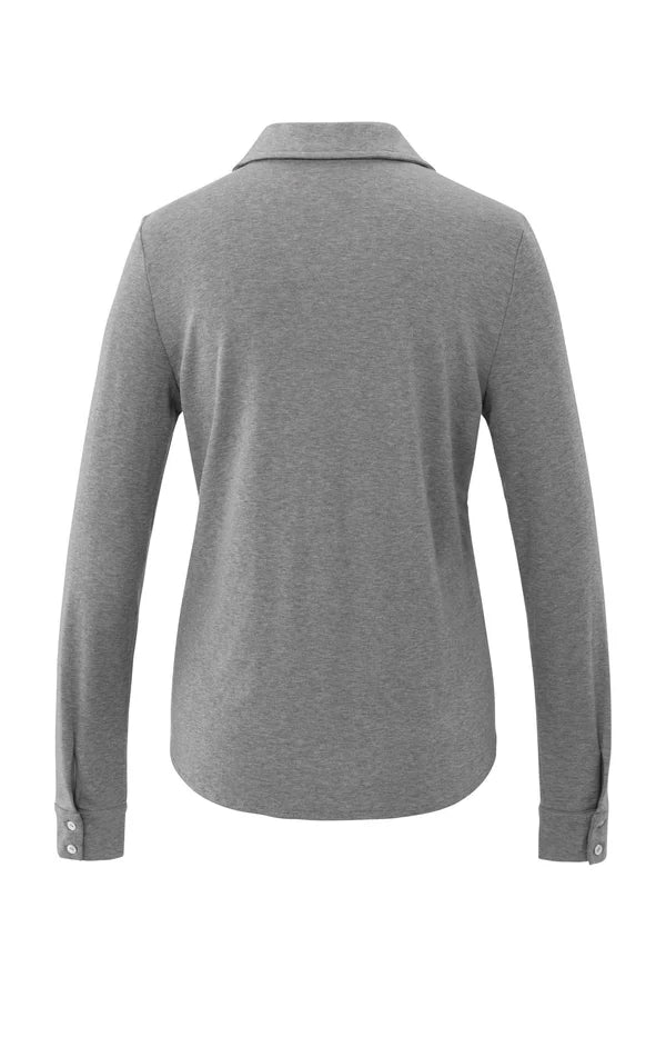 YAYA Jersey Blouse 01-209109-510 - 990322 Taupe Grey Melange